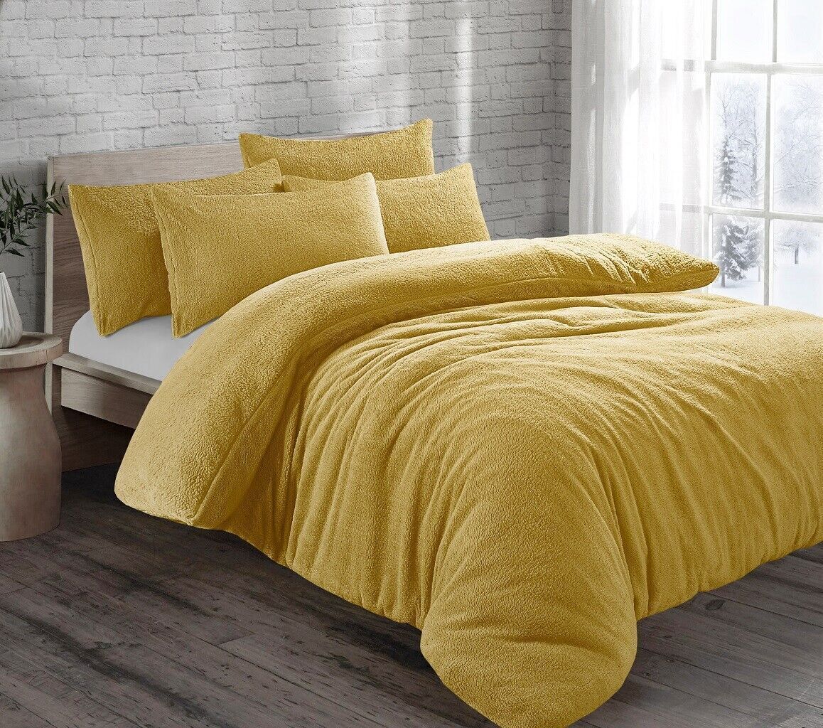 Ochre Teddy Fleece Bedding