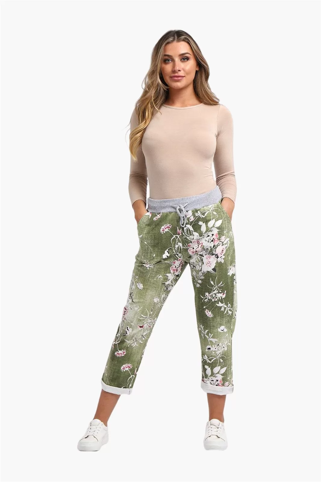 floral print trousers